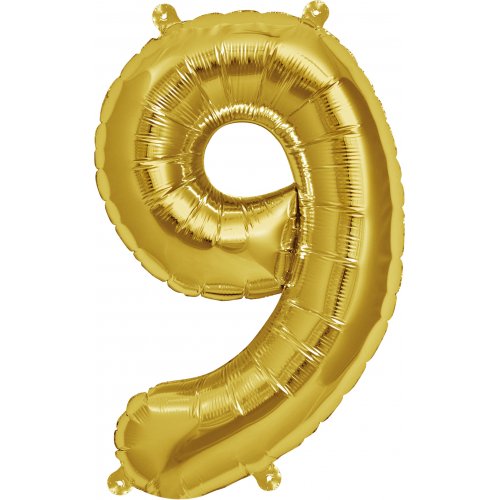 (image for) Gold Number 9 Foil Balloon (41cm) - Click Image to Close